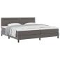 Preview: Boxspringbett mit Matratze Grau 200x200 cm Kunstleder
