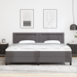 Preview: Boxspringbett mit Matratze Grau 200x200 cm Kunstleder