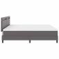 Preview: Boxspringbett mit Matratze Grau 200x200 cm Kunstleder