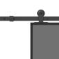 Preview: Schiebetür mit Beschlag 76x205 cm Hartglas & Aluminium