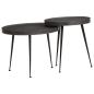 Preview: ARDEBO.de - Couchtisch 2 Stk. Schwarz Holzwerkstoff
