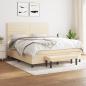 Preview: ARDEBO.de - Boxspringbett mit Matratze Creme 180x200 cm Stoff