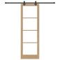 Preview: Schiebetür mit Hardware-Set 78x232 cm Massivholz Kiefer