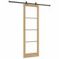 Preview: Schiebetür mit Hardware-Set 78x232 cm Massivholz Kiefer