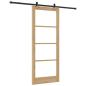 Preview: Schiebetür mit Hardware-Set 86x211 cm Massivholz Kiefer