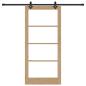 Preview: Schiebetür mit Hardware-Set 93x202 cm Vollholz-Kiefer