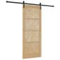 Preview: Schiebetür mit Hardware-Set 83x202 cm Vollholz Kiefer