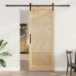 Preview: ARDEBO.de - Schiebetür mit Montageset 83x211 cm Massivholz Kiefer
