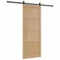 Preview: Schiebetür mit Montageset 83x211 cm Massivholz Kiefer