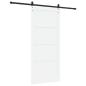 Preview: Schiebetür mit Beschläge Set Weiß 93x211 cm Massivholz Kiefer