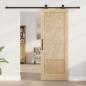 Preview: Schiebetür mit Hardware Set 'ORKDAL'aus massivem Holz Kiefer