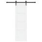 Preview: Schiebetür mit Montageset 'ORKDAL'Weiß Massivholz Kiefer