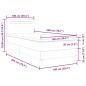 Preview: Boxspringbett mit Matratze Grau 100x200 cm Kunstleder