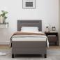 Preview: Boxspringbett mit Matratze Grau 100x200 cm Kunstleder
