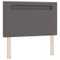 Preview: Boxspringbett mit Matratze Grau 100x200 cm Kunstleder