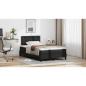 Preview: Boxspringbett mit Matratze Schwarz Kleine Doppelgröße Kunstleder