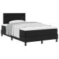 Preview: Boxspringbett mit Matratze Schwarz Kleine Doppelgröße Kunstleder