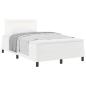 Preview: Boxspringbett mit Matratze Weiß Klein Doppel Schwarz