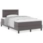 Preview: Boxspringbett mit Matratze Grau 120x200 cm Kunstleder