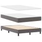 Preview: Boxspringbett mit Matratze Grau 120x200 cm Kunstleder