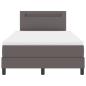 Preview: Boxspringbett mit Matratze Grau 120x200 cm Kunstleder