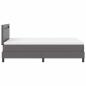 Preview: Boxspringbett mit Matratze Grau 120x200 cm Kunstleder