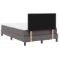 Preview: Boxspringbett mit Matratze Grau 120x200 cm Kunstleder