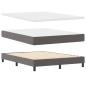 Preview: Boxspringbett mit Matratze Grau 160x200 cm Kunstleder
