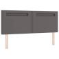 Preview: Boxspringbett mit Matratze Grau 160x200 cm Kunstleder
