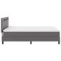 Preview: Boxspringbett mit Matratze Grau 160x200 cm Kunstleder