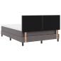 Preview: Boxspringbett mit Matratze Grau 160x200 cm Kunstleder