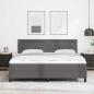 Preview: Boxspringbett mit Matratze Grau Super King Faux Leder