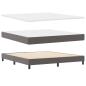 Preview: Boxspringbett mit Matratze Grau Super King Faux Leder