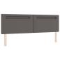 Preview: Boxspringbett mit Matratze Grau Super King Faux Leder
