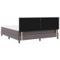 Preview: Boxspringbett mit Matratze Grau Super King Faux Leder