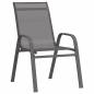Preview: Garten Essgruppe 3 pcs Grau und Schwarz