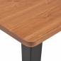 Preview: Bartisch Schwarz 60×60×108 cm Kiefer Massivholz und Stahl