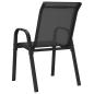 Preview: Stapelbare Gartenstühle 6 Stk. Schwarz Textilene
