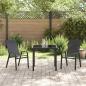 Preview: 3-teilige Garten-Dining-Set Schwarz Textilene und Stahl