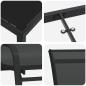 Preview: 5-teiliges Garten Esstisch Set Schwarz Textilene und Stahl