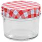 Preview: Marmeladengläser mit Weißen/Roten Deckeln 24 Stk. 110 ml