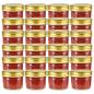 Preview: ARDEBO.de - Marmeladengläser mit goldenen Deckeln 24 Stk. 110 ml