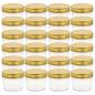 Preview: Marmeladengläser mit goldenen Deckeln 24 Stk. 110 ml