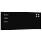 Preview: Magnettafel Wandmontage Schwarz 100x40 cm Hartglas