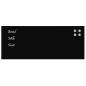 Preview: Magnettafel Wandmontage Schwarz 100x40 cm Hartglas