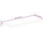 Preview: Tischplatte 90x60x2,5 cm Rechteckig Altholz Massiv