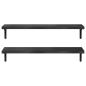 Preview: Wandregale 2 Stk. 100x30 cm Schwarz Edelstahl