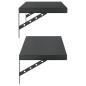 Preview: Wandregale 2 Stk. 100x30 cm Schwarz Edelstahl