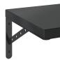 Preview: Wandregale 2 Stk. 100x30 cm Schwarz Edelstahl