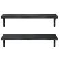 Preview: Wandregale 2 Stk. 75x30 cm Schwarz Edelstahl